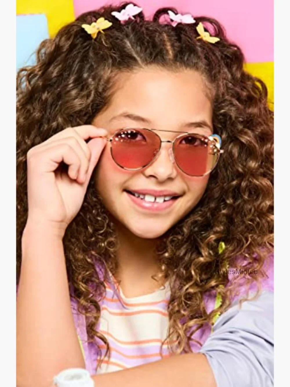 Girls Pilot Sunglasses UV Protection Metal Frame